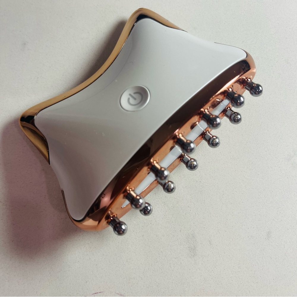 White and Rose Gold face and body EMS Gua Sha